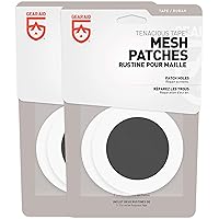 GEAR AID Tenacious Tape Mesh Patches for Repairing Holes in Tents, Bug Screens, Mosquito Netting, No-See-ums and More, 3” Rounds, 4 Patches