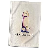 3dRose Cute Image of a Penis with Typography. - Towels (twl-334161-1)