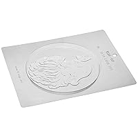 Paderno World Cuisine Single Imprint Polypropylene 5.875 Inch Diameter Santa Claus Medallion Chocolate Mold