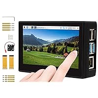 4.3inch DSI LCD Display with Case for Raspberry Pi 4B, 800x480 Capacitive Touchscreen MIPI DSI Interface IPS Wide Angle, Supports Raspbian/Ubuntu/Kali / WIN10 IoT/Retropie, Driver Free