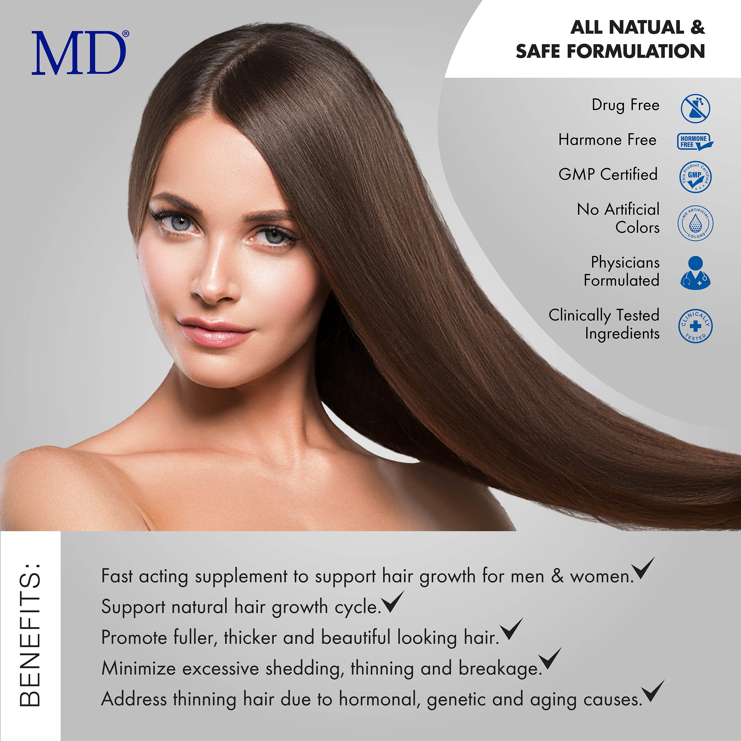 Mua MD Nutri Hair Growth Supplement with Biotin (30 Capsules) | Prevents Hair  Loss, Minimizes Hair Shedding, Thinning, Breakage & Promotes Longer,  Thicker Hair|Skin-Safe & Natural Formulation trên Amazon Mỹ chính hãng