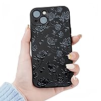 Compatible with iPhone 13 Case Cute, TPU Black Phone Case Compatible with iPhone 13, Shockproof Protective Case Compatible with iPhone 13 Phone Case (Vine Rose)