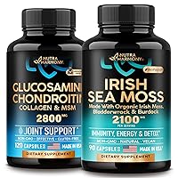 NUTRAHARMONY Glucosamine Chondroitin Capsules & Irish Sea Moss Blend Capsules