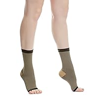 EvoNation Men & Women Copper Compression Ankle Sleeves – Mild Pressure Compression Garment