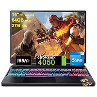 Acer Predator Helios Neo 16 Gaming Laptop 16/in WUXGA IPS 165Hz 13th Gen Intel 14-Core i5-13500HX (Beats i7-12700H) 64GB RAM 2TB SSD GeForce RTX 4050 6GB RGB Backlit USB-C Win11 Black + HDMI Cable