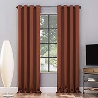 Sun Zero Nordic 2-pack Theater Grade Extreme 100% Blackout Grommet Curtain Panel Pair, 52