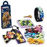 LEGO DOTS Hogwarts Accessories Pack 41808, Harry Potter Themed Jewelry Making Kit with Bracelet, 2 Bag Tags and Stich-on Patch, DIY Craft Toy Set for Kids