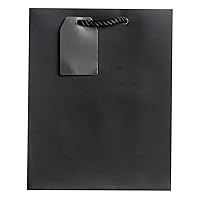 Jillson Roberts Bulk Medium Gift Bags Available in 19 Colors, Black Matte, 120-Count (BMT921)