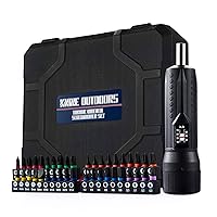 KNINE OUTDOORS Torque Screwdriver Wrench Driver Set 10-70 Inch Pounds lbs for Maintenance with T-bar Handle, 40 Hex Bits, 1/4