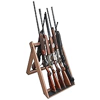 Rush Creek Creations Freestanding Deer Camp Gun Rack - Portable Outdoor and Indoor Gun Rack for Rifle or Shotguns - Gun Storage Capacity Holds 10 Firearms - Conveniently Folds - Safe Gun Storage