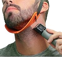 Quality Time Beard Neckline Shaper Guide; A Hands-Free, Flexible and Adjustable Beard Template, Made in USA, Do-it-yourself Neck Haircut Tool, Beard Lineup Shaping Stencil