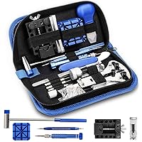 ONEBOM Watch Repair Tool Kit,Professional Watch Band Opener Link,Watch Back Case Remover with Carrying Case