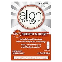 Align Probiotic, Probiotics for Women and Men, Daily Probiotic Supplement for Digestive Health*, 1 Recommended Probiotic by Doctors and Gastroenterologists‡, 42 Capsules (Pack of 5)