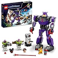 LEGO Disney and Pixar’s Lightyear Zurg Battle 76831 - Buildable Robot Toy with Mech Action Figure, Buzz Minifigure with Laser and Jetpack, Great Gift for Boys, Girls, and Kids Ages 7+