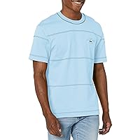 Lacoste Mens Striped Organic Cotton Jersey T-Shirt