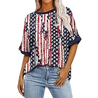 Women Oversized T-Shirt Summer Casual Half Sleeve Round Neck Relaxed Fit Tee Tops Y2k Tunic 2024 Trendy Blouses