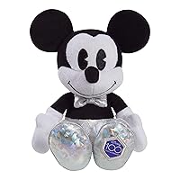 Just Play Disney100 Years of Wonder Mickey Mouse Small Plush Stuffed Animal, Officially Licensed Kids Toys for Ages 2 Up