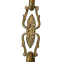 RCH Hardware CH-35-AB-3 Ornate Decorative Solid Chain for Hanging, Lighting-Motif Unwelded Links (3 ft/1 Yard) (Antique Brass)