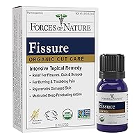 Forces of Nature – Natural, Organic Fissure Care (11ml) Non GMO, Soothe and Relieve Burning, Throbbing, Stinging, Itchy, Bleeding Tissue Caused by Fissures or Hemorrhoids (Packaging May Vary)