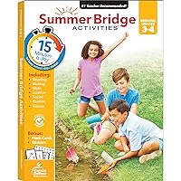 Summer Bridge Activities 3rd to 4th Grade Workbook, Math, Reading Comprehension, Writing, Science, Social Studies, Fitness Summer Learning Activities, 4th Grade Workbooks All Subjects With Flash Cards Summer Bridge Activities 3rd to 4th Grade Workbook, Math, Reading Comprehension, Writing, Science, Social Studies, Fitness Summer Learning Activities, 4th Grade Workbooks All Subjects With Flash Cards