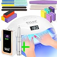 OVLUX 180W UV LED Nail Lamp and 45000 RPM Professional Nail Drill Machine - Salon-Quality Tools for Perfect Fingernail and Toenail Grooming