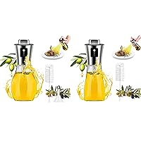 2 Packs Oil Sprayer for Cooking, Olive Oil Spray Bottle, 200ml and 165ml Olive Oil Sprayer Mister for Salad Making, Frying, BBQ, Air Fryers, Kitchen Baking