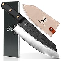 Handmade Chefs Knife - Extremely Sharp Kitchen Knife 8 Inch Professional Culinary Knife -Hand Sharpen Chopping Knife Meat Knife Kitchen For Men - High Carbon Steel w/Canvas Sheath