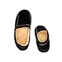 Modern Moccasin Memory Foam Men's Slipper, Size 13-14 - Stylish Microsuede - Long-Lasting Memory Foam - Warm Fleece Lining - Men's Slippers, Black