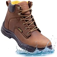 EVERBOOTS ULTRA DRY Men's Waterproof Hiking Work Boots, Lightweight Ultility Leather Shoes, Water Proof Tactical Military Outdoor Ankle Mens Boot for Construction, Roofing, Hunting, Winter Trails
