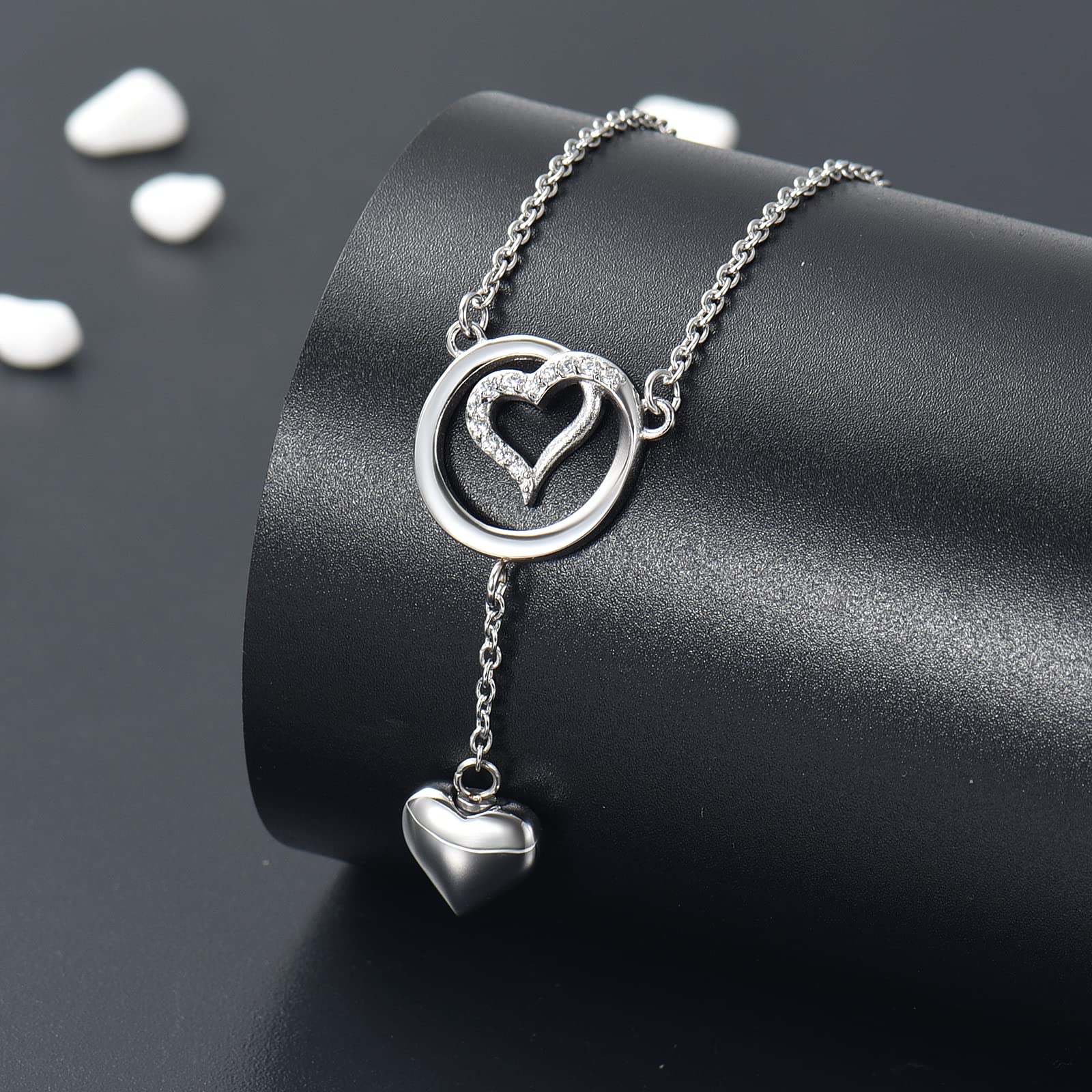 Heart Cremation Urn Necklace for Ashes Jewelry Memorial Circle Necklace - I Still Need You Close to Me - for Mom/Dad/Grandma/Grandpa