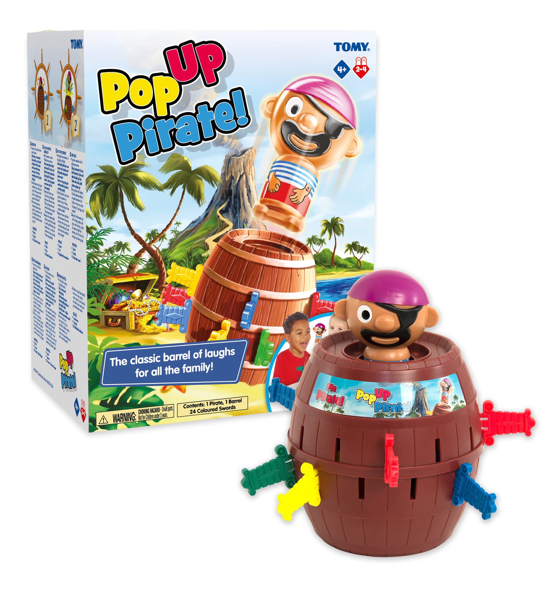 TOMY Pop Up Pirate Classic Children's Action Board Game, Family and Preschool Kids Game, Action Game for Children 4, 5, 6, 7, 8 Year Old Boys and Girls and Adults