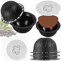 5pcs Reusable Vertuo Coffee Filter Capsules, BPA-Free Food Grade PP, Compatible with Nespresso Vertuoline Machine, 230ml