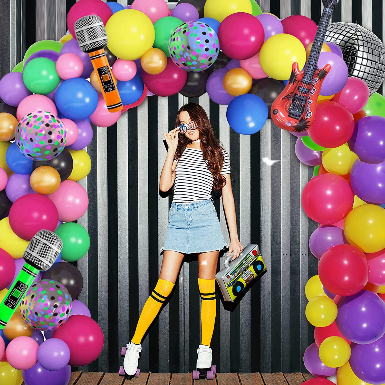 Mua 80\'s and 90\'s party decorations, 90 pcs balloon arch garland ...