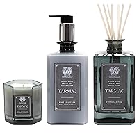 Antica Farmacista Ambiance Bundle - Diffuser, Moisturizer, and Candle, Tarmac, Home Ambiance Diffuser - 10.8 FL OZ, Body Moisturizer 15.3 FL Oz and Scented Candle - 9 0Z