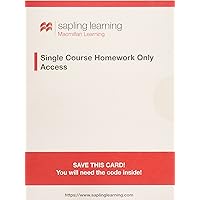Sapling Organic Chemistry Homework (Single-Term Access)