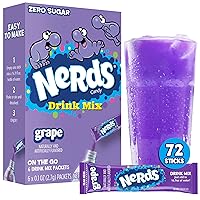 Nerds, Grape – Powder Drink Mix, Delicious hydration, 12 boxes makes 72 drinks