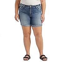 Silver Jeans Co. Women's Plus Size Sure Thing High Rise Long Short