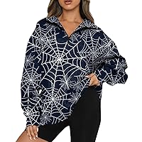 Quarter Zip Pullover For Women Oversized Gradient Sweatshirts Hoodie Long Sleeve Fall Outfits Winter Y2k Pullover