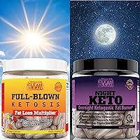 Clean+Lean 24HR Keto Stack! Boost ketogenic Fat Loss and Stay in ketosis All Day and All Night with Our All Natural, Gluten-Free, & Vegan Friendly Keto Formulas