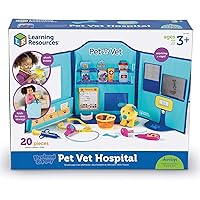 Learning Resources Pretend & Play Animal Hospital, Childrens Veterinarian Kit & Vet Center, 20 Pieces, Ages 3+