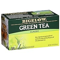 Bigelow Tea Classic Green Tea, Caffeinated Tea, 20 Count Box (Pack of 6), 120 Total Tea Bags