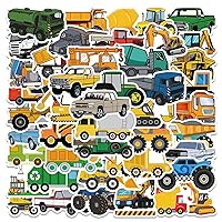 50PCS Truck Stickers for Boys Toddlers Kindergarten Excavator Engineering Vehicles Stickers Truck Stickers for Kid