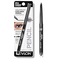 Revlon Pencil Eyeliner, ColorStay Eye Makeup with Built-in Sharpener, Waterproof, Smudge-proof, Longwearing with Ultra-Fine Tip, 204 Charcoal, 0.01 oz