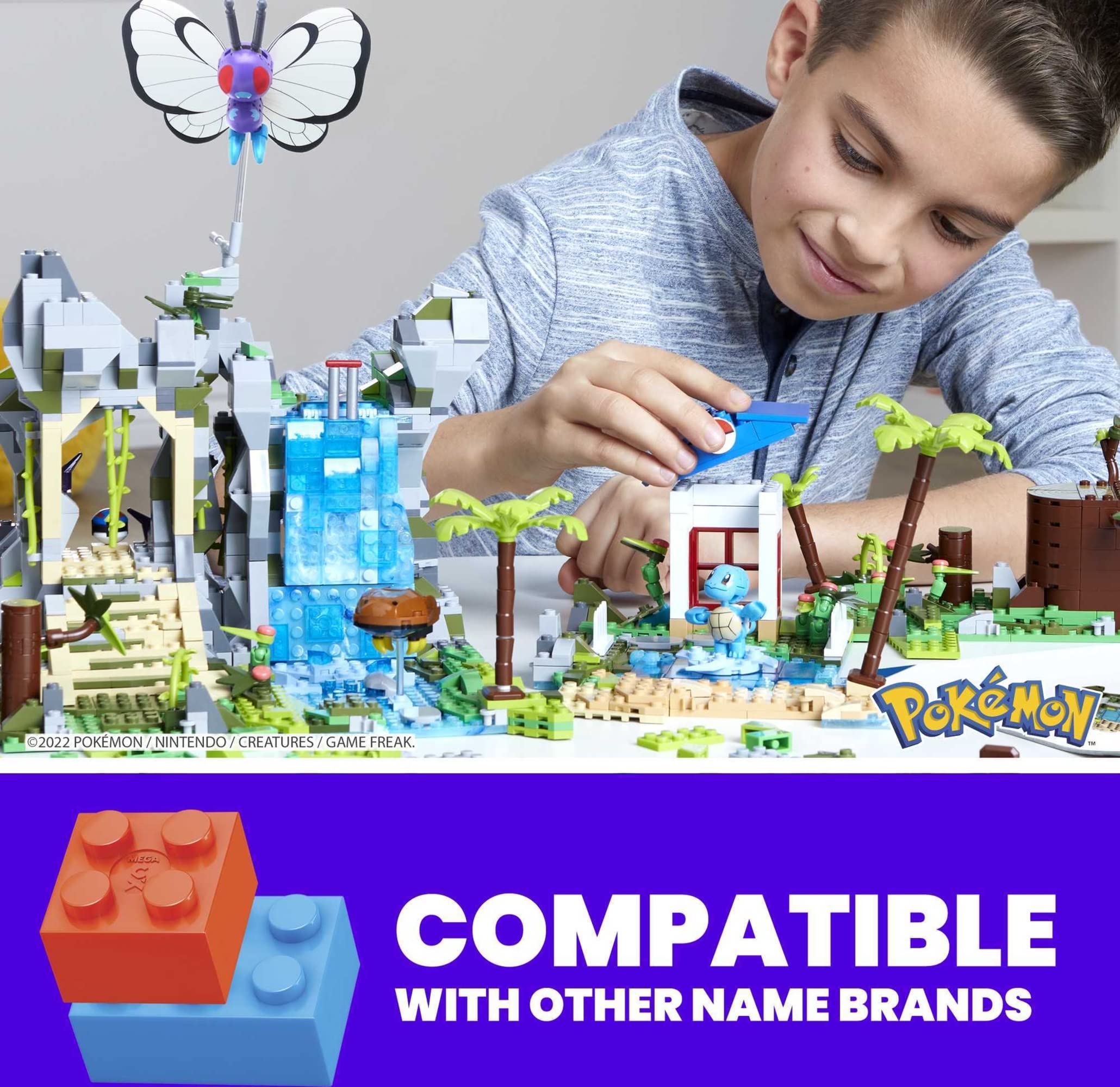 MEGA Pokemon Action Figure Building Toys for Kids, Jungle Voyage with 1362 Pieces, 4 Poseable Characters, Age 7+ Years Old Gift Idea (Amazon Exclusive)