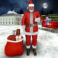 Santa Claus Games Gift Delivery 3D: Christrmis Snow Mission Santa Simulator: Virtual Santa Gift Drop Rush Driving Simulation Game for Kids