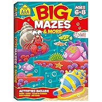 School Zone - Big Mazes & More Workbook - 320 Pages, Ages 6 to 8, 1st Grade, 2nd Grade, Learning Activities, Math Puzzles, Games, Color By Numbers, and More (School Zone Big Workbook Series) School Zone - Big Mazes & More Workbook - 320 Pages, Ages 6 to 8, 1st Grade, 2nd Grade, Learning Activities, Math Puzzles, Games, Color By Numbers, and More (School Zone Big Workbook Series) Paperback