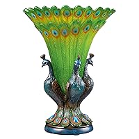 Grand Plumage Peacock Sculptural Vase