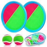 Ayeboovi Toss and Catch Ball Game Outdoor Toys for Kids Yard Games Beach Pool Toys Camping Games Boys Toys Ages 3 4 5 6 7 8 9 10 Year Olds Toys Easter Gifts (2 Paddles 2 Balls)