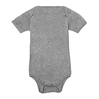 Unisex Baby Triblend Short Sleeve Onesie (12-18 Months) (Gray Triblend)