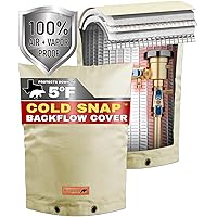 Redford Supply Co. Cold Snap (5°F) Double Wall Cotton Backflow Preventer Insulation Cover - Sprinkler Covers for Outside, Well Head Cover, Insulated Well Pump Cover, Pipe Cover (20